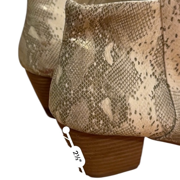 Coconuts by Matisse Astoria Off White Western Snake Print Booties Women's 8 - Picture 10 of 10